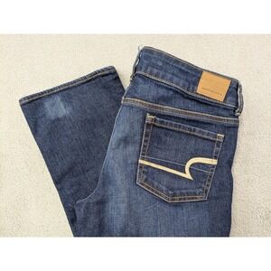 American Eagle Outfitters Women's Size 34 Dark Wash Artist Crop Stretch Jeans